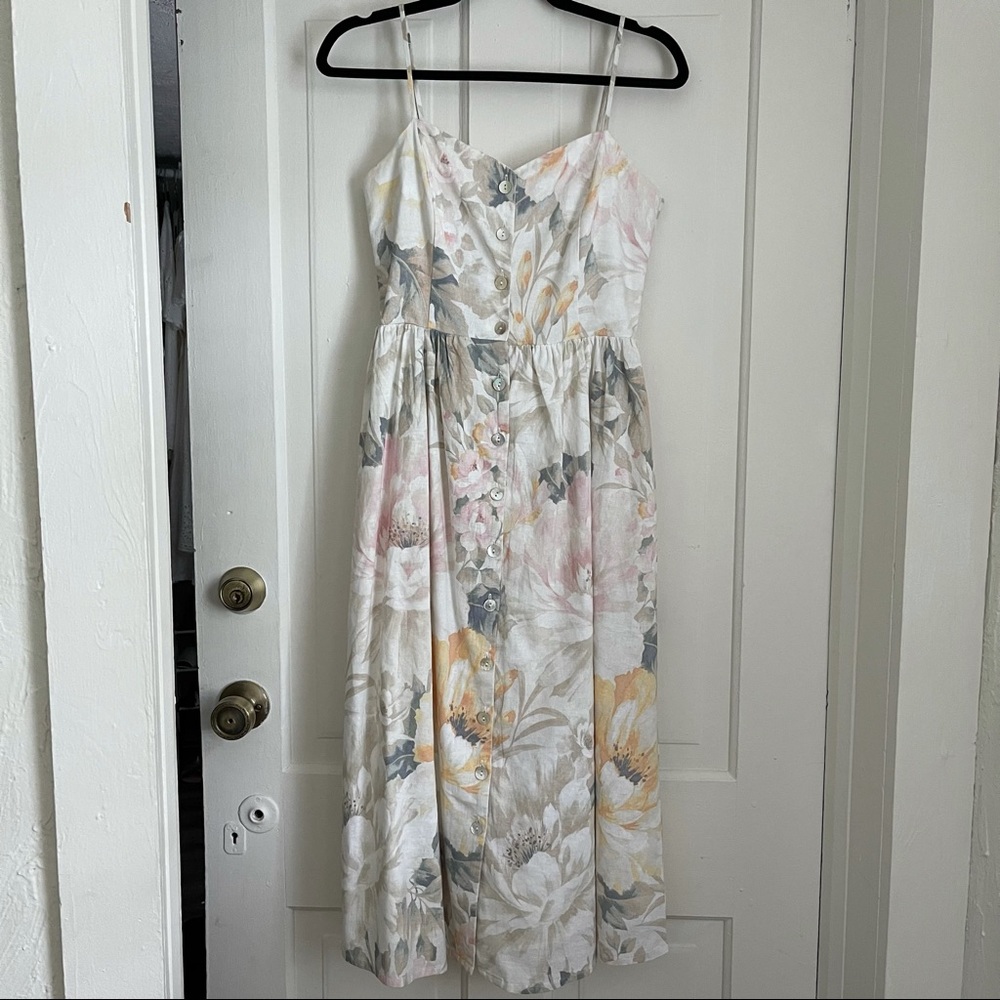 H&M floral print linen dress